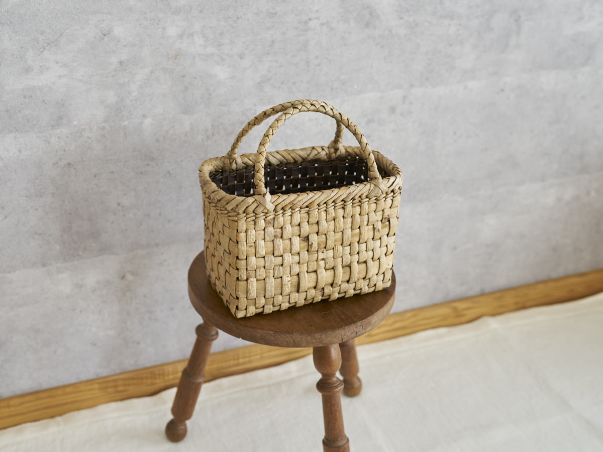 岩手県/くるみ　手提　総表皮市松　巾広ライン　1510736