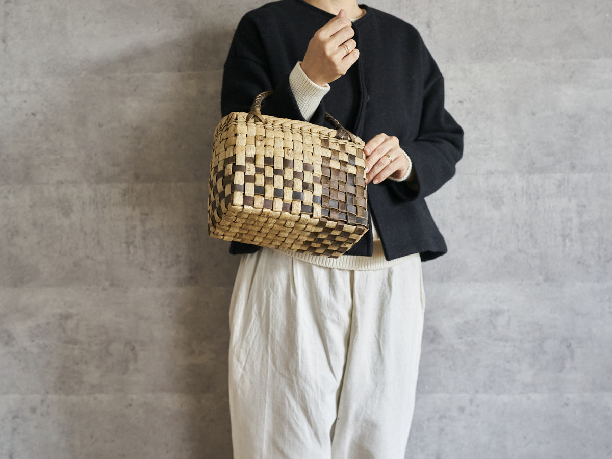 岩手県/くるみ　手提　表皮市松　パズル　1510740