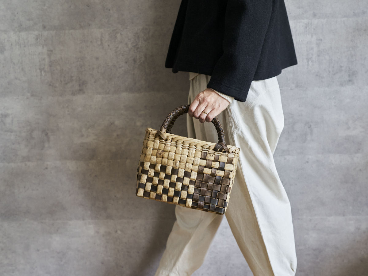 岩手県/くるみ　手提　表皮市松　パズル　1510740