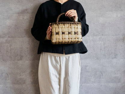 岩手県/くるみ　手提　表皮市松　メッシュライン　1510750