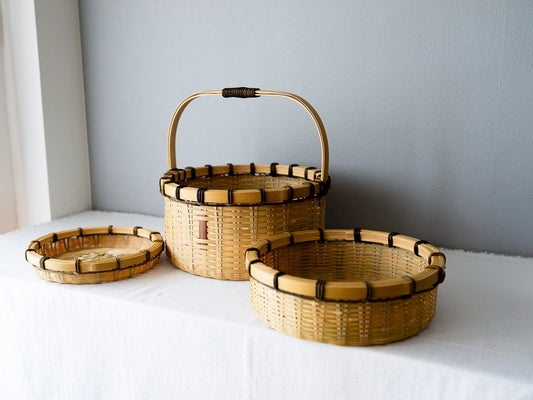 Three-Tier Nesting Round Basket / Madake Bamboo / Oita-JPN 220680-1