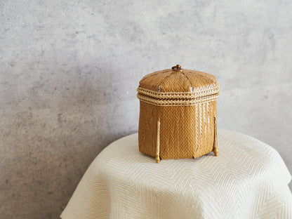 Octagonal Jewelry Box / Carbonized Bamboo / Oita-JPN 850411-1