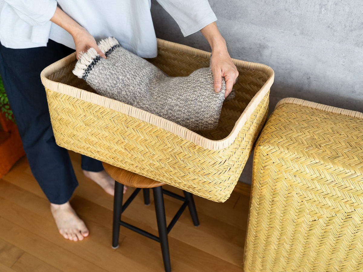 岩手県/すず竹 行李-こうり- 二番-1basketry
