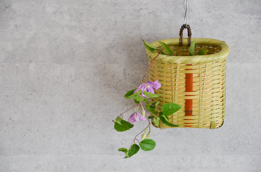 Wall Basket Rolled Rim / Madake Bamboo / Oita-JPN 220634-1