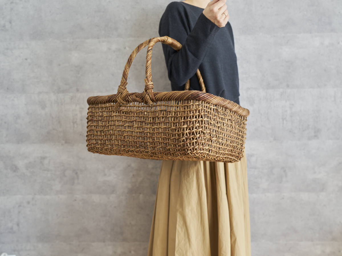 すかし編みのあけび蔓バスケット 収納や買い物に – 市川籠店 | 1basketry