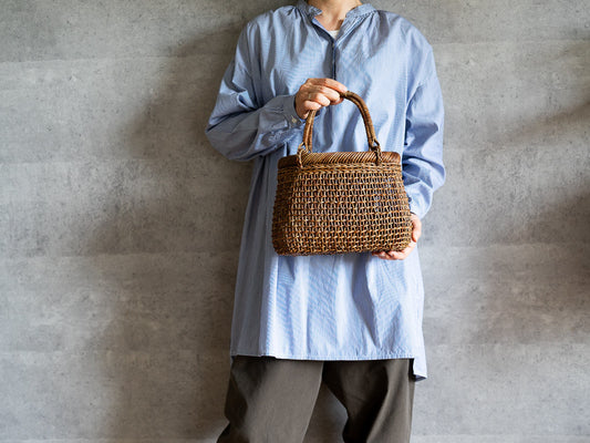Premium Tote Basket XS – Sukashi Weave / Akebi Vine / Nagano-JPN 311216-4