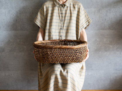 Oval basket XS, S, M, L ,XL / Brown Akebi vine / Nagano-JPN 311226