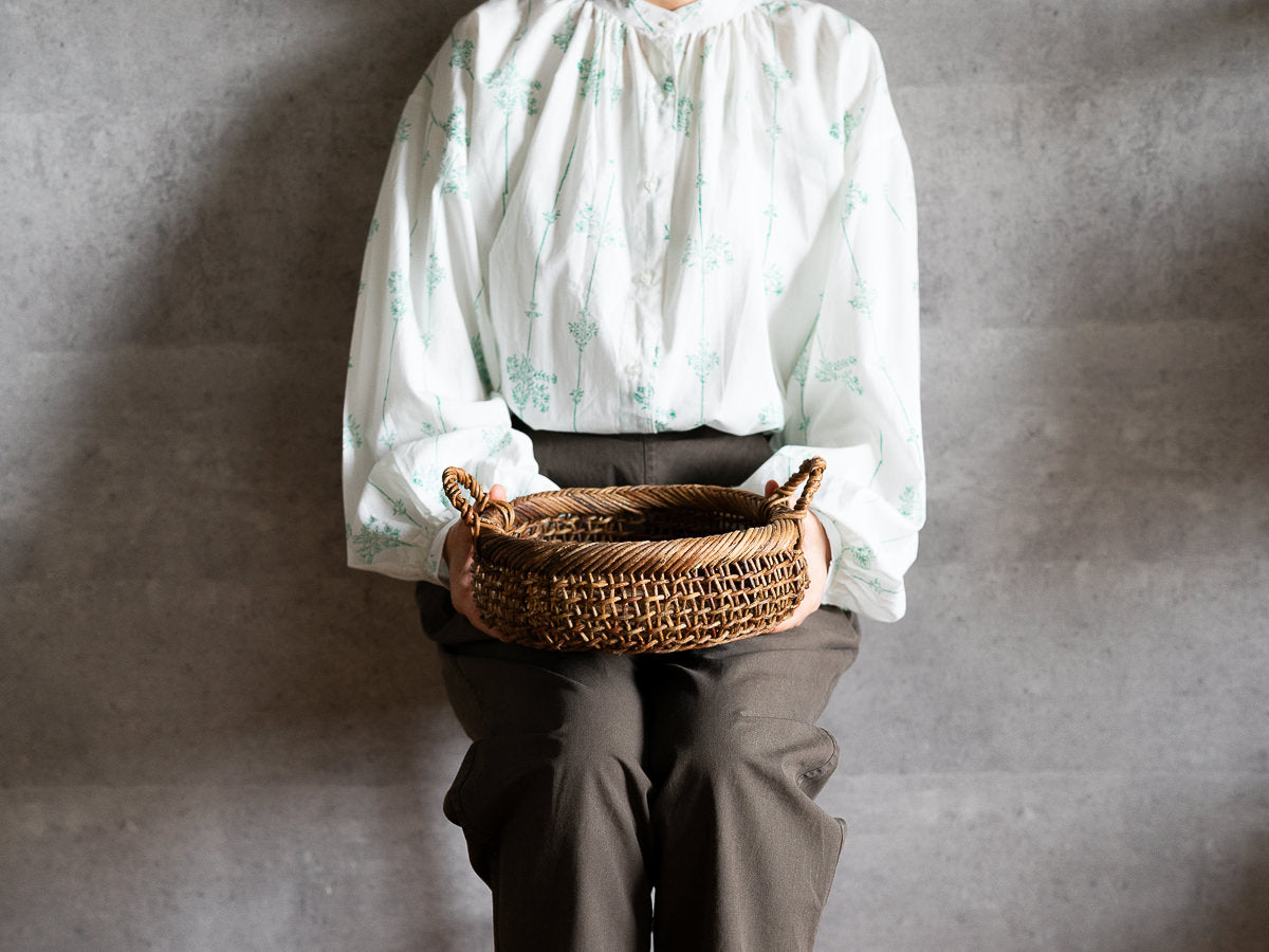 長野のあけび蔓で編む 丸型盛りかご – 市川籠店 | 1basketry