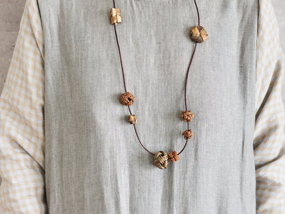 Long Pendant “Mix” / Grapevine, Walnut, Akebi / Yamagata-JPN 311425-1