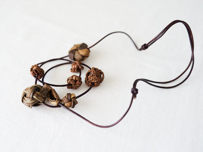 Long Pendant “Mix” / Grapevine, Walnut, Akebi / Yamagata-JPN 311425-1