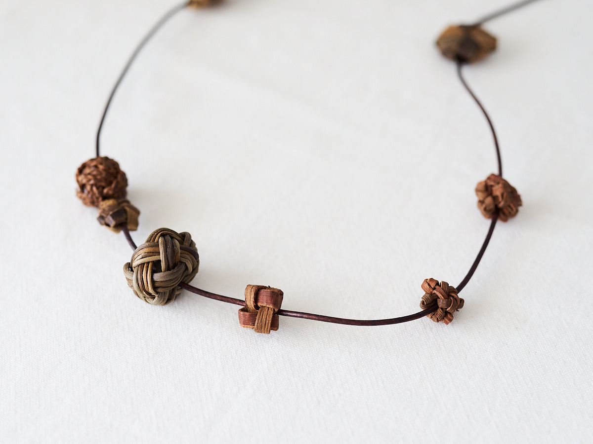 Long Pendant “Mix” / Grapevine, Walnut, Akebi / Yamagata-JPN 311425-1