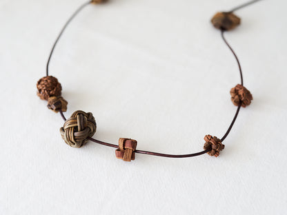 Long Pendant “Mix” / Grapevine, Walnut, Akebi / Yamagata-JPN 311425-1