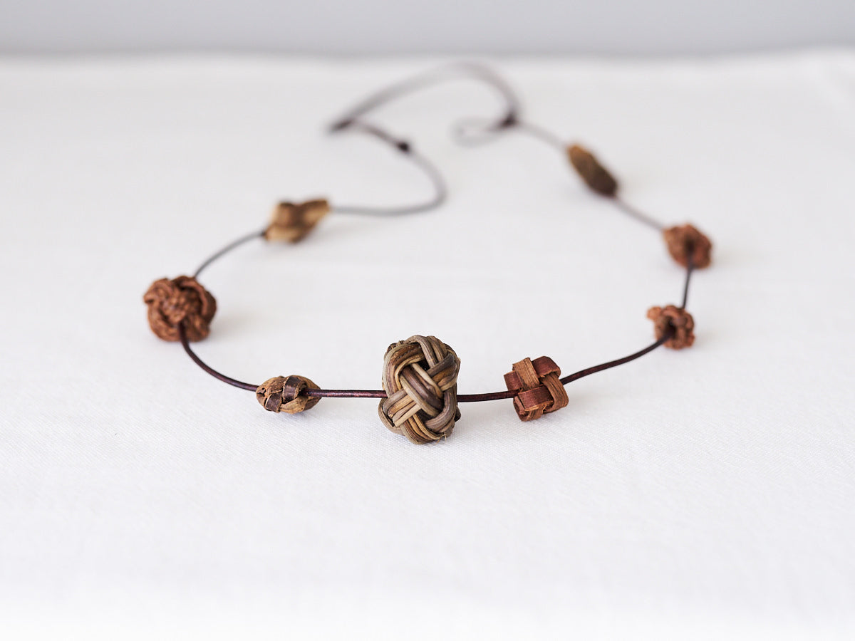 Long Pendant “Mix” / Grapevine, Walnut, Akebi / Yamagata-JPN 311425-1