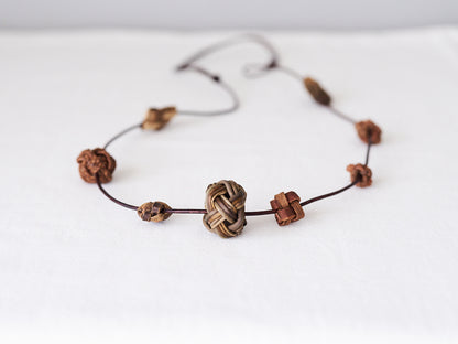 Long Pendant “Mix” / Grapevine, Walnut, Akebi / Yamagata-JPN 311425-1