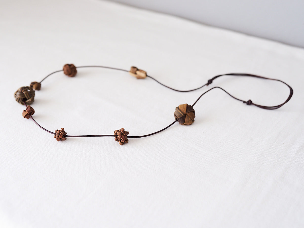 Long Pendant “Mix” / Grapevine, Walnut, Akebi / Yamagata-JPN 311425-1