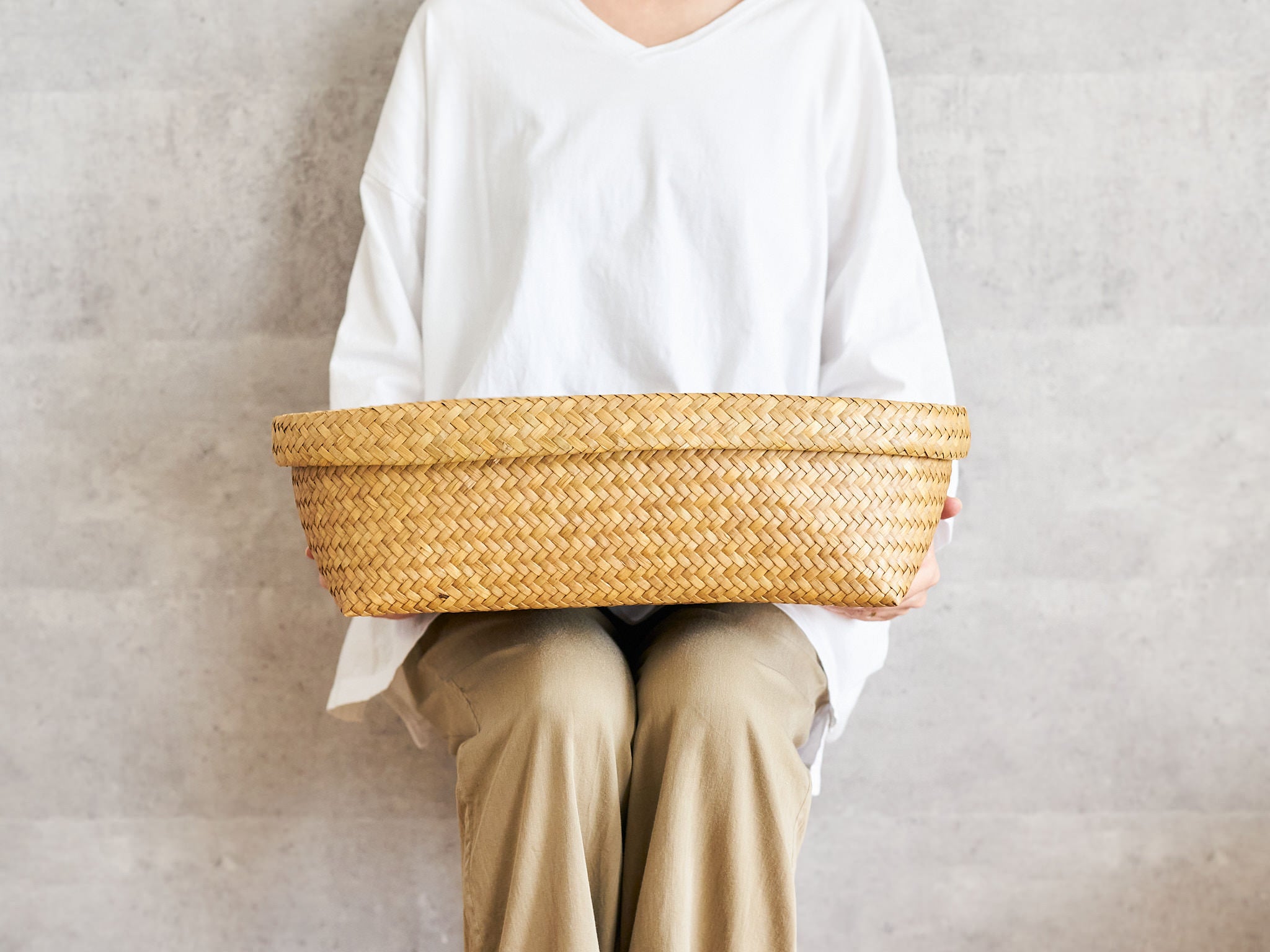 Natural Grass Basket for Organizing Everyday Household Items