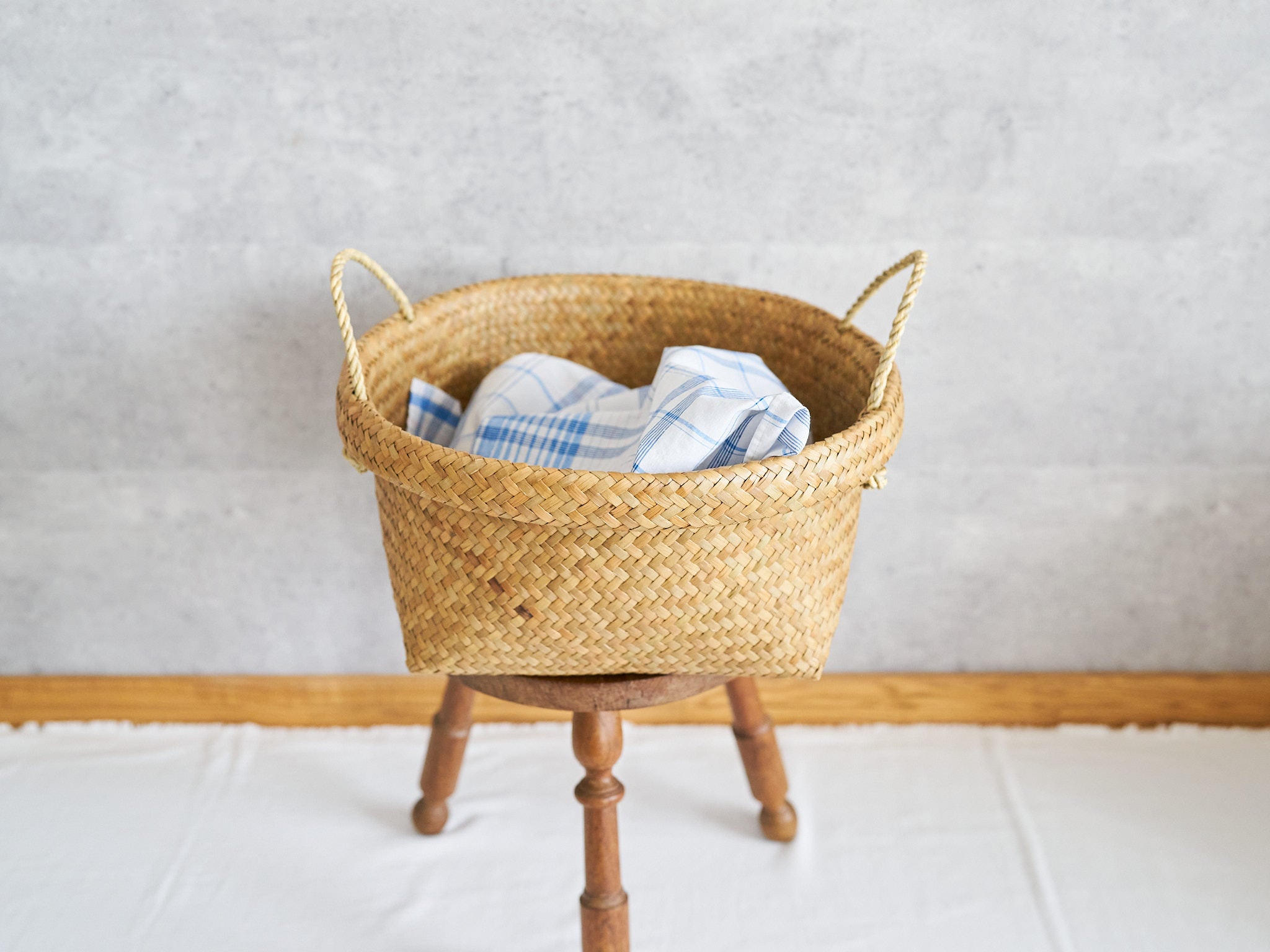 大きくて軽い丸型整理かご – 市川籠店 | 1basketry