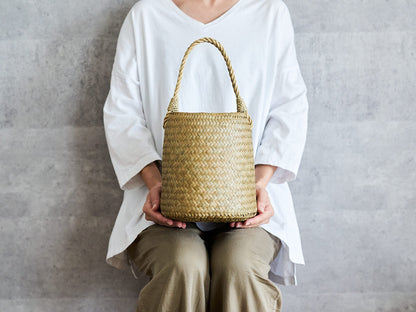 Double-Woven One-Handle Basket Bag / Krajood Grass / THA 3115136-1