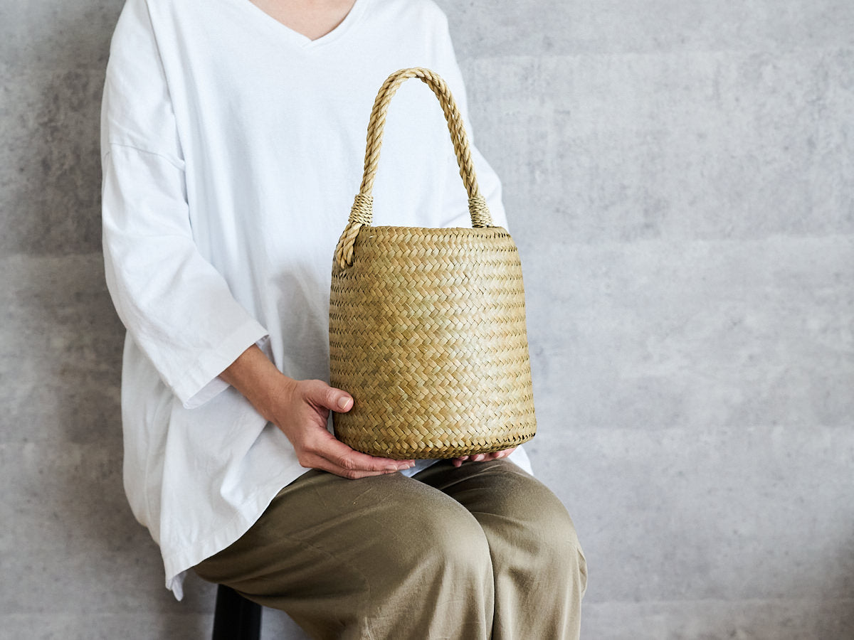 Double-Woven One-Handle Basket Bag / Krajood Grass / THA 3115136-1