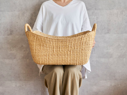 Organizing Basket “Ring Handle” / Water Hyacinth / THA 3115203
