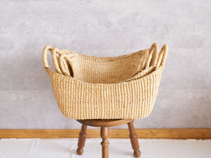 Organizing Basket “Ring Handle” / Water Hyacinth / THA 3115203