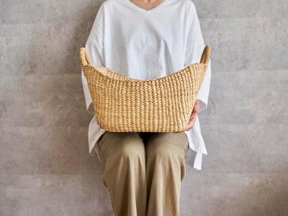 Organizing Basket “Ring Handle” / Water Hyacinth / THA 3115203