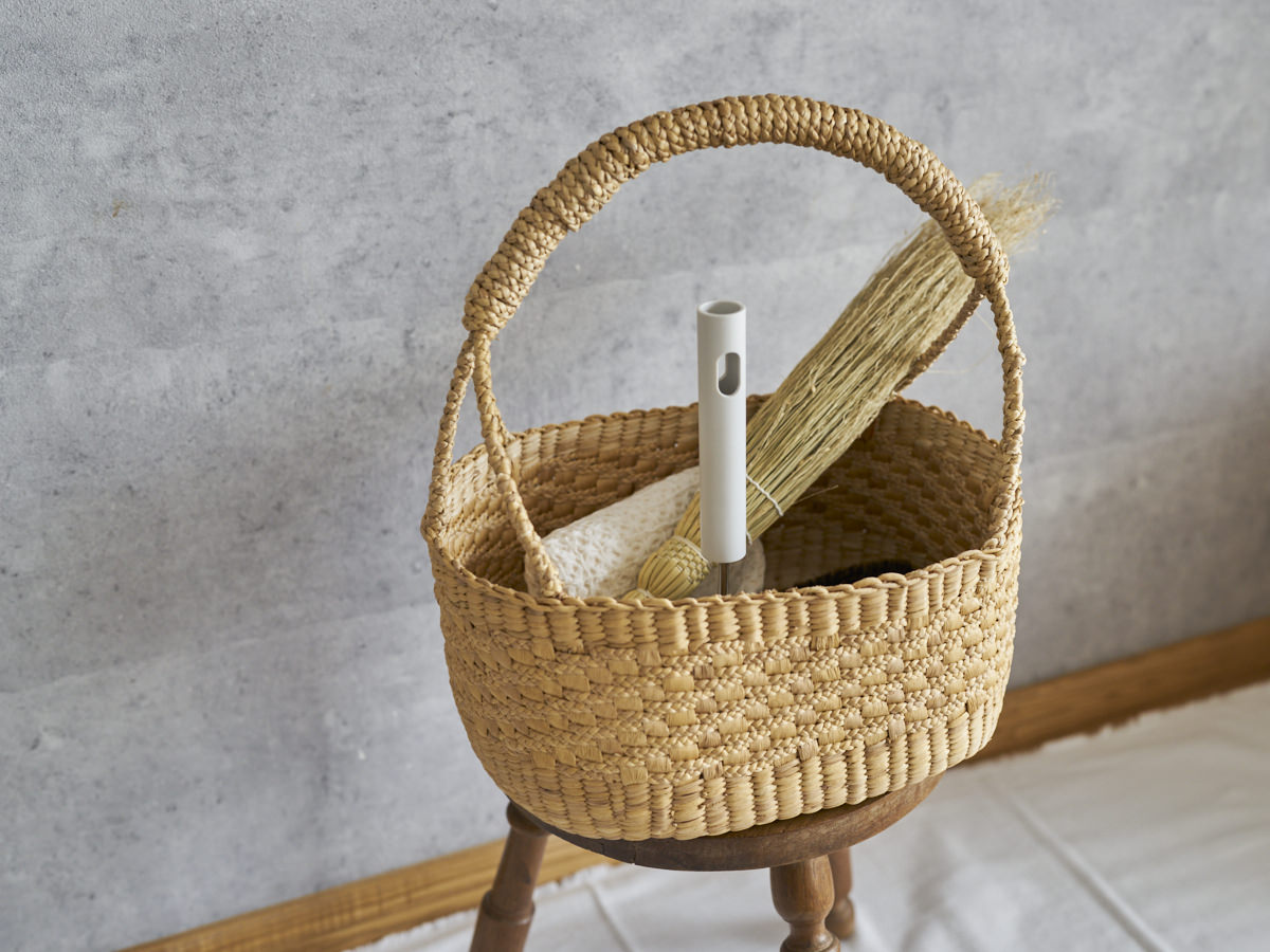 整理に便利な三つ編み入り楕円かご – 市川籠店 | 1basketry