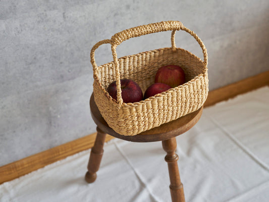 Oval Gondola Basket with Triple Braid / Water Hyacinth / THA 3115220