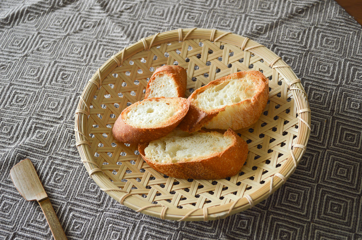 Flat Basket Tray "Kikkō Weave" / Madake Bamboo / Tottori-JPN 320713-1
