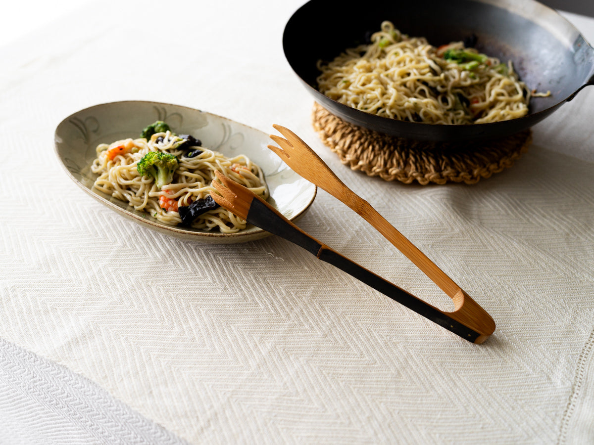 高知県/炭竹　トング　パスタ用・サラダ用　2タイプ　321240
