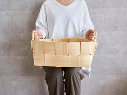 Round Double-Handle Basket / Pine / EST 330726