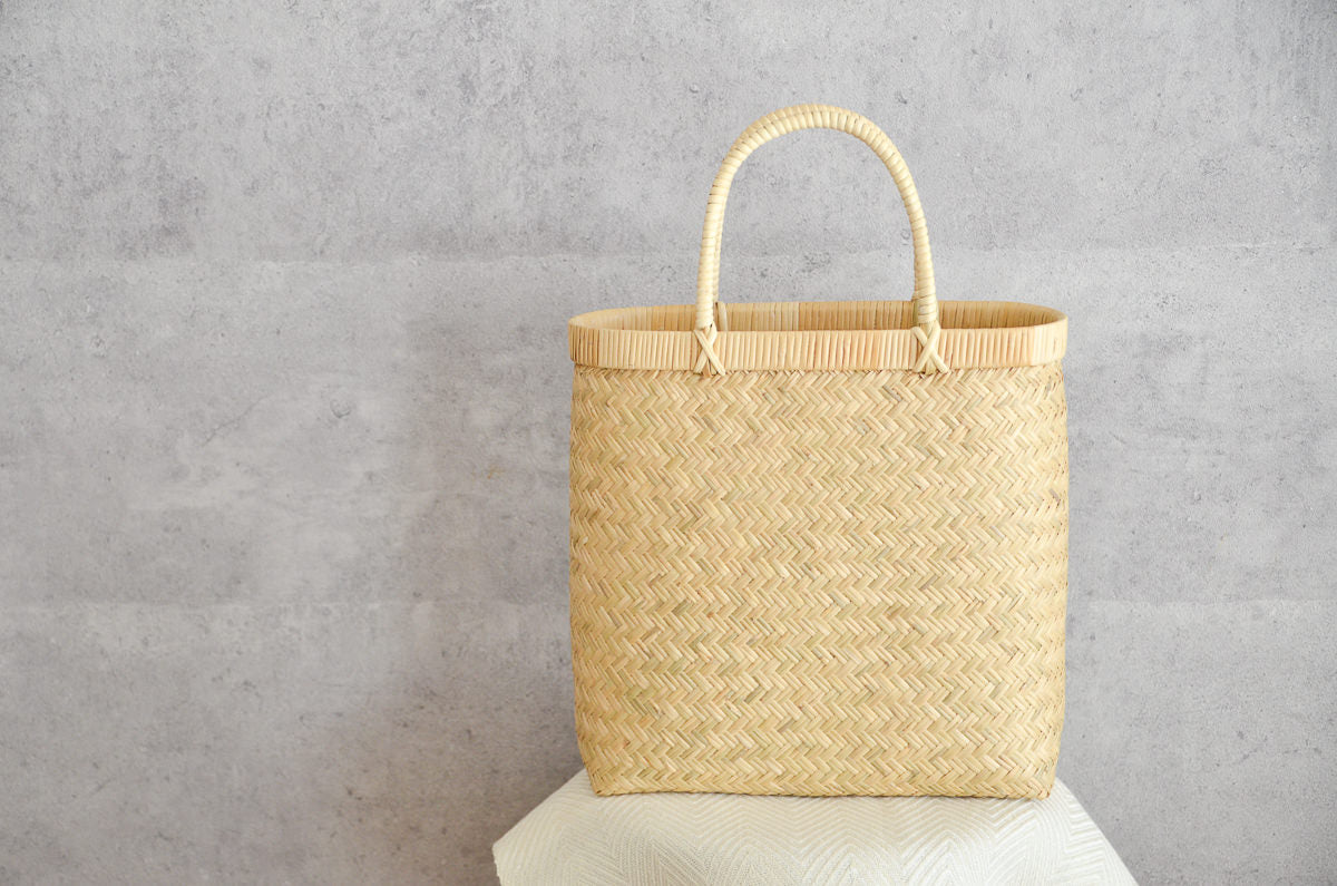 Tall handbag finest / Suzu bamboo / Iwate-JPN 450802-1