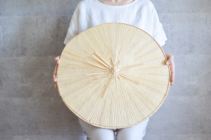 Hat "Flat" φ50cm(19.68") / Sedge / Toyama-JPN 810402-1