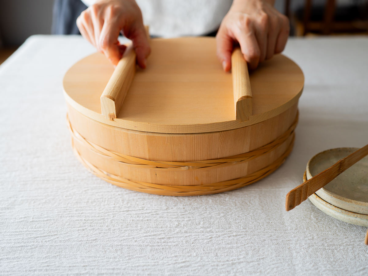 長野県/さわら　飯台　竹タガ付　すし蓋別売　24cm・27cm・30cm・33cm・36cm　5サイズ　811104