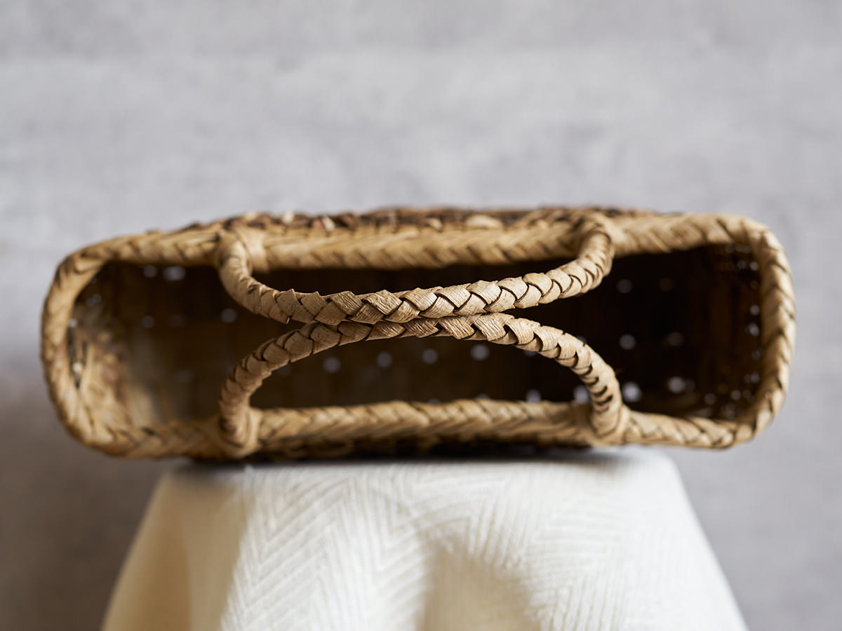 岩手県/くるみ　手提　裏皮市松　縁手表皮　アッパーモザイク　1510751