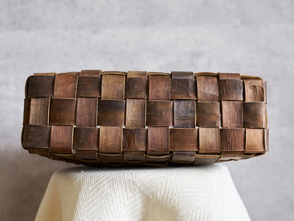 岩手県/くるみ　手提　裏皮市松　縁手表皮　アッパーモザイク　1510751