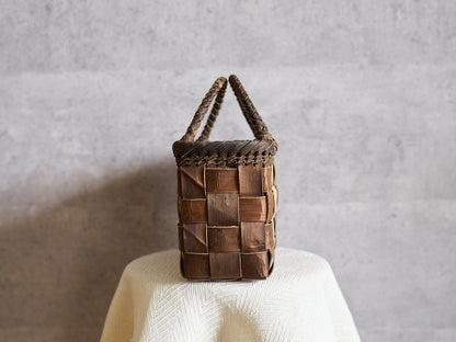 岩手県/くるみ　手提　裏皮市松　表皮ツーライン　1510754