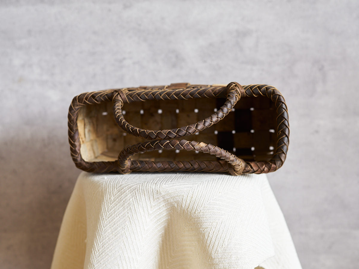 岩手県/くるみ　手提　裏皮市松　表皮ツーライン　1510754