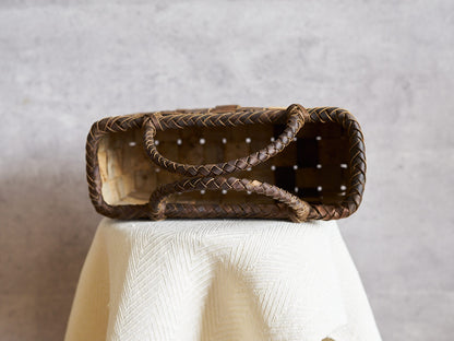 岩手県/くるみ　手提　裏皮市松　表皮ツーライン　1510754