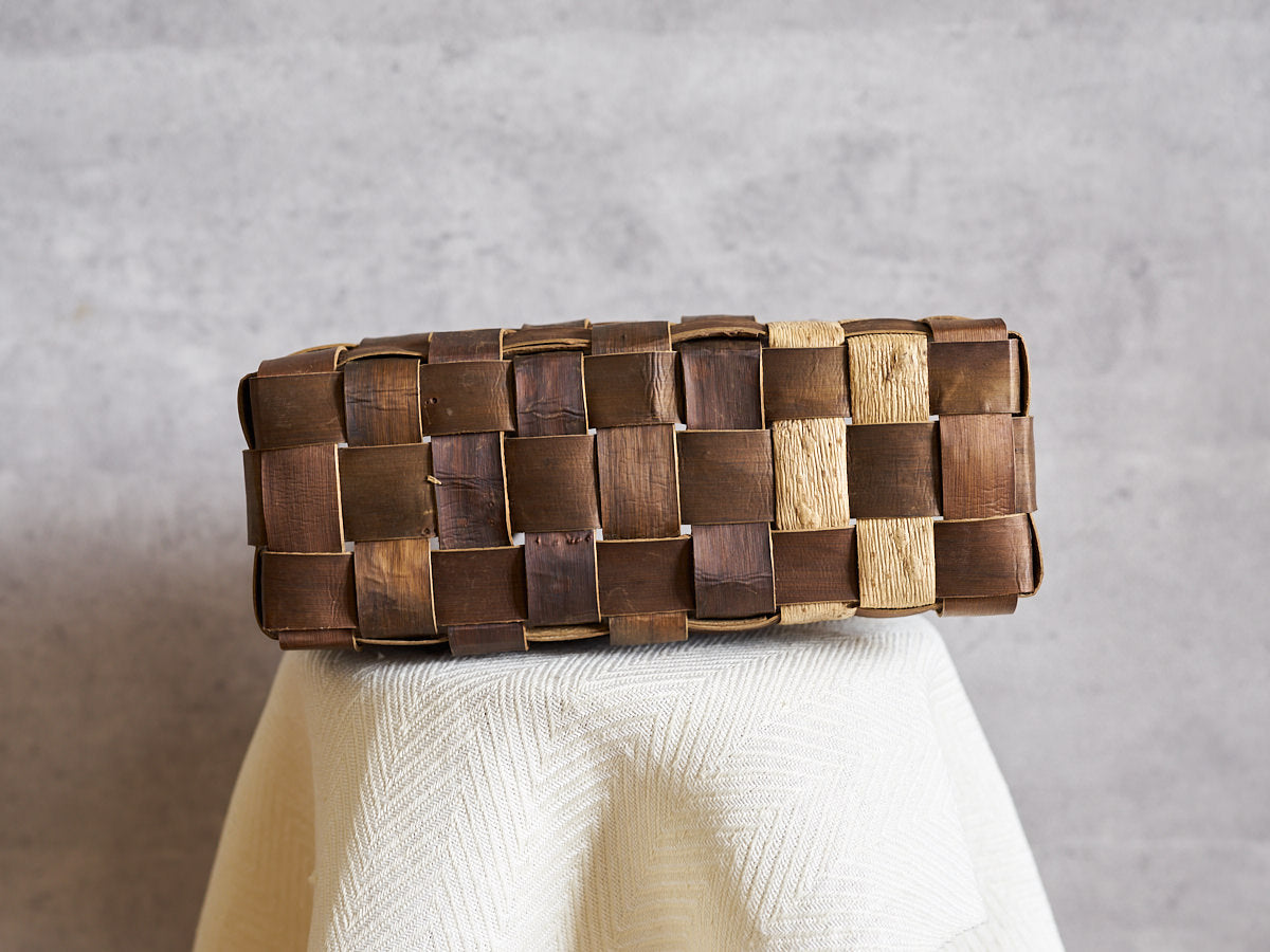 岩手県/くるみ　手提　裏皮市松　表皮ツーライン　1510754