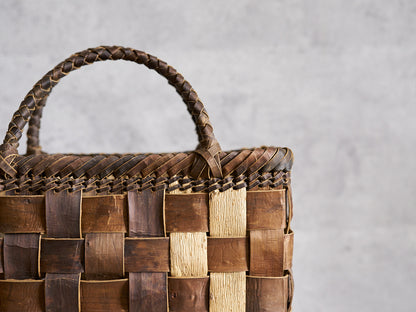 岩手県/くるみ　手提　裏皮市松　表皮ツーライン　1510754