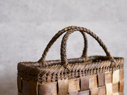 岩手県/くるみ　手提　裏皮市松　表皮ツーライン　1510754