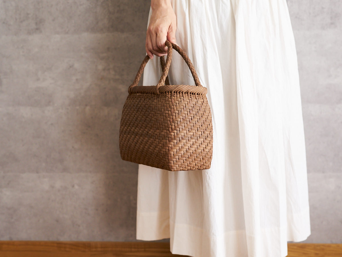 Basket Bag “Plump” Small / Grapevine / Fukushima-JPN 721101-3