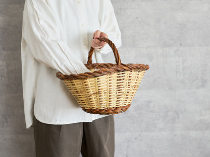 Oval Basket One Handle / Willow × Caña / ESP 610601-1