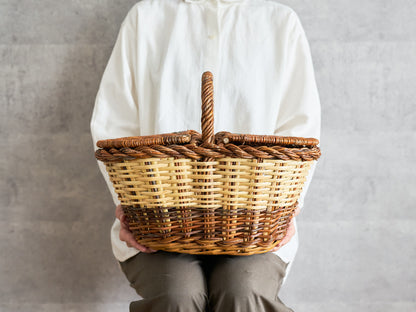 Picnic Basket with Lid / Willow × Caña / ESP 610602-1