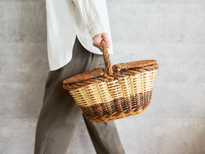 Picnic Basket with Lid / Willow × Caña / ESP 610602-1