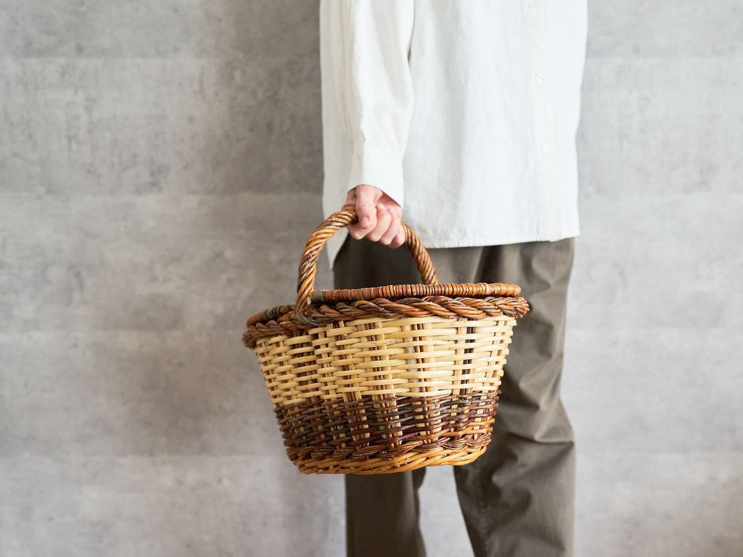 Picnic Basket with Lid / Willow × Caña / ESP 610602-1