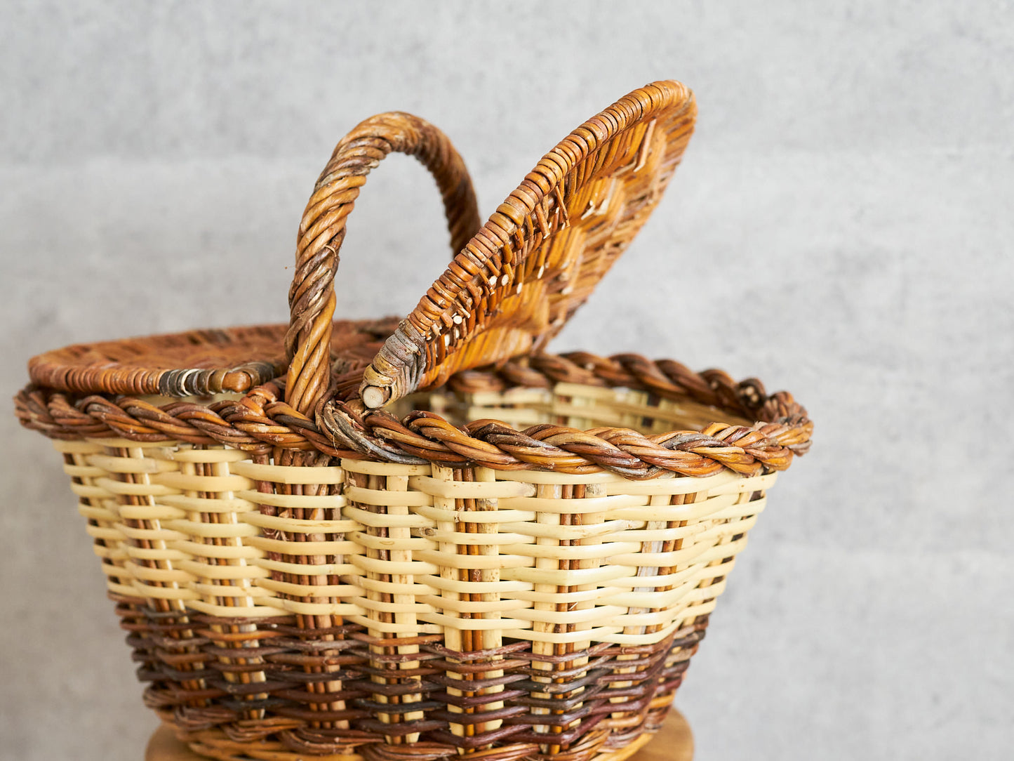 Picnic Basket with Lid / Willow × Caña / ESP 610602-1