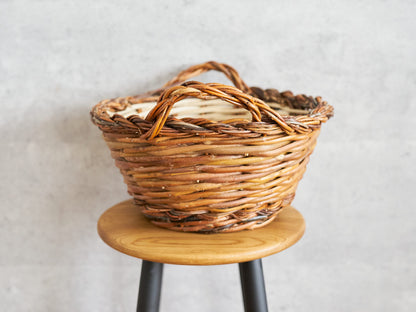 Round Basket with Two Handles / Willow / ESP 610606-1