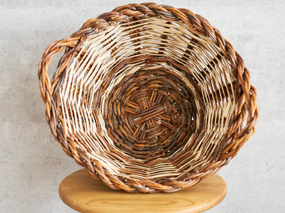 Round Basket with Two Handles / Willow / ESP 610606-1